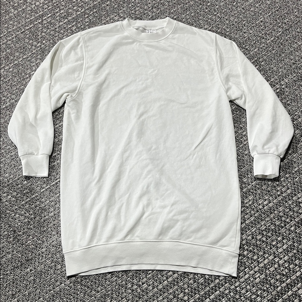 H&M | Oversized White Crewneck Sweater Dress